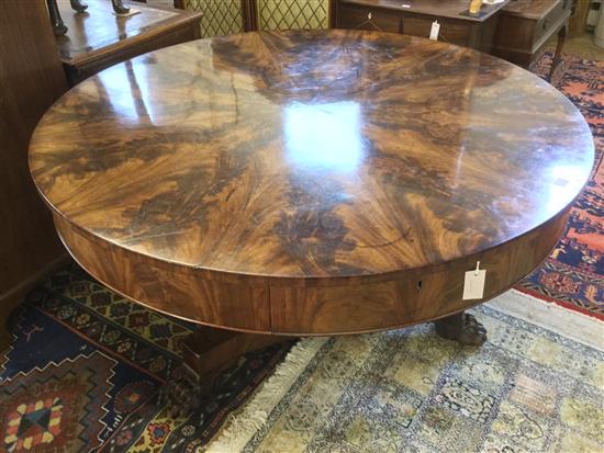 Victorian circular mahogany drum table